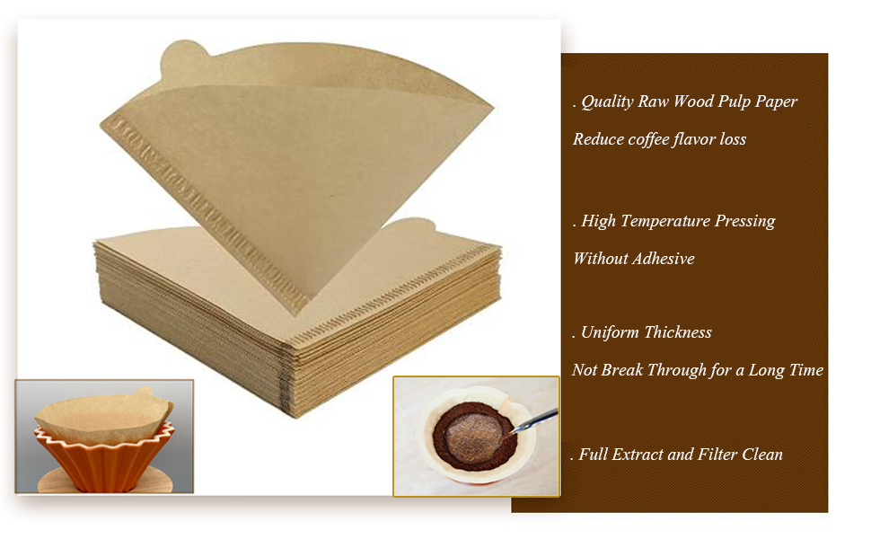 200 Pieces Coffee Filter Papers, 4.1x 5.5 Inch Disposable Filter Papers