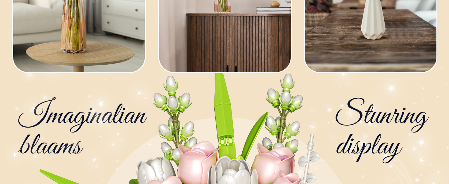 Tulip & Rose Flower Bouquet Building