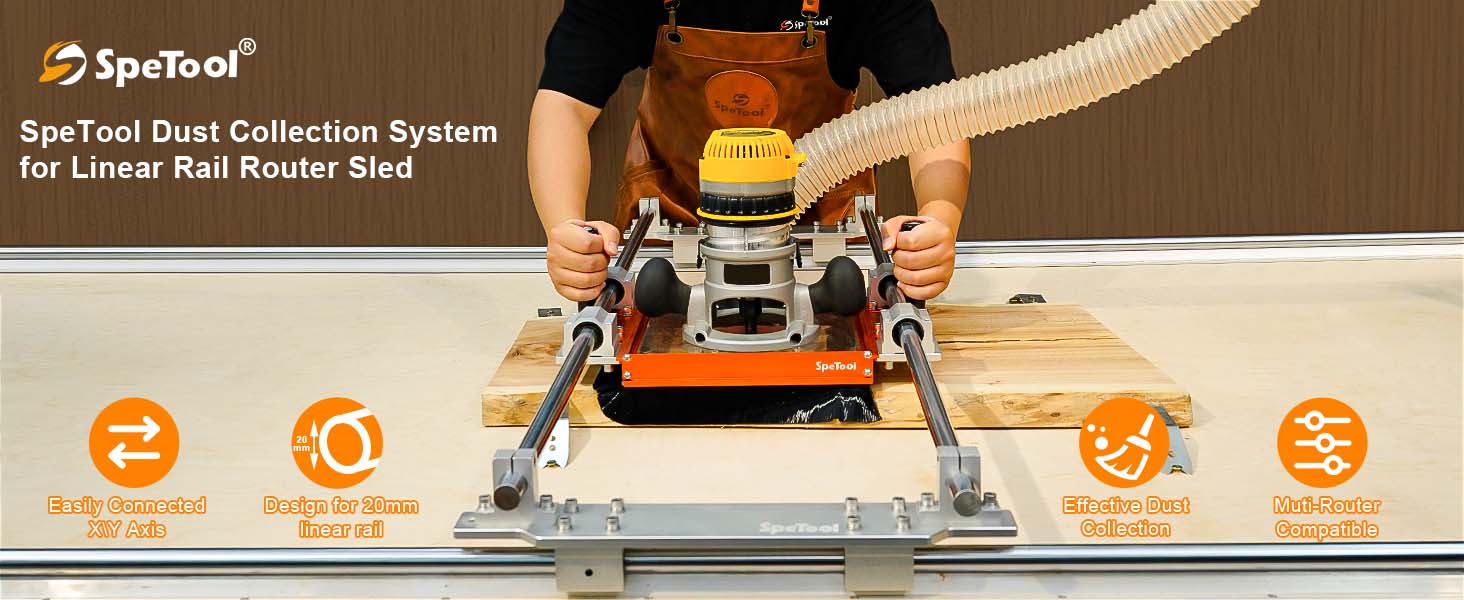 linear rail dust collection system
