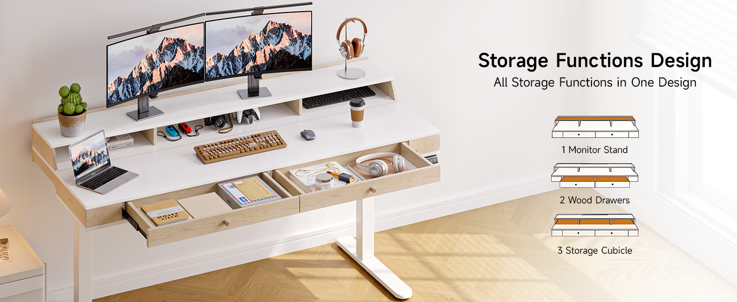 2 Wooden Drawers