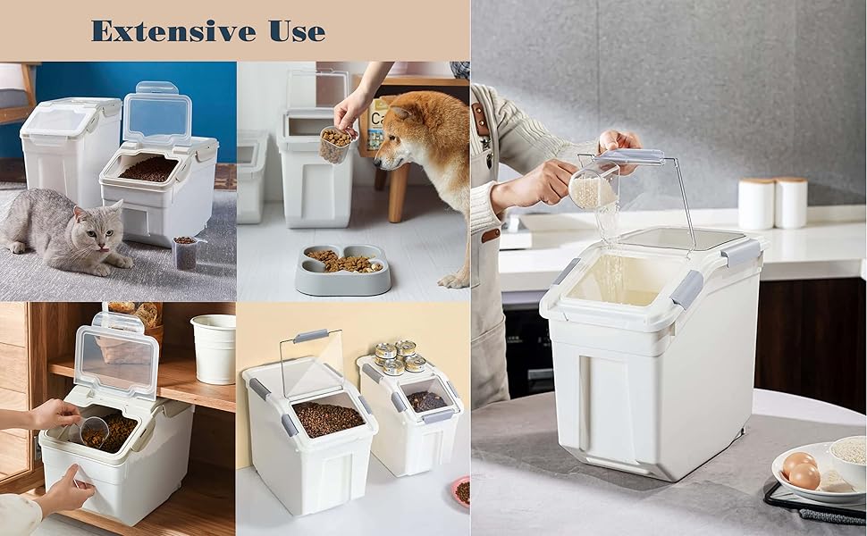 GOLOMOZ Stackable Large Dog Food Storage Container 15LB Dog