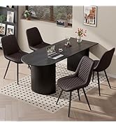 Hawthyhome Dining Room Chairs Set of 4 Faux Leather Kitchen Chair Upholstered Chair for Living Room ...