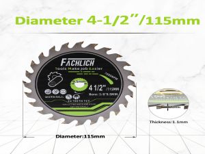 4-1/2 Circular Saw Blades Set Diamond Saw Blades Cutting Wood Metal Plastic Tile 3/8 inch Arbor