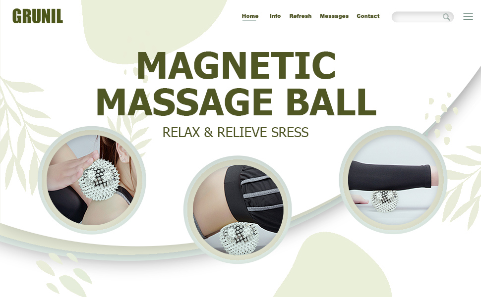 GRUNIL Spiky Massage Ball, Balls, Hand Massage