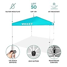 Amazon.com: ROXY 10x10 Pop Up Canopy – UPF 50+ Outdoor Beach
