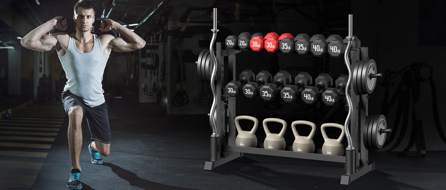 3-Tier Dumbbell Rack