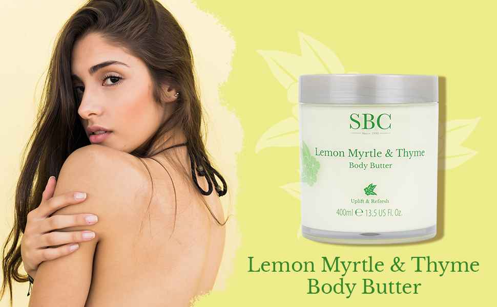 SBC Skincare Lemon Myrtle & Thyme Body Butter 400ml Luxurious Body