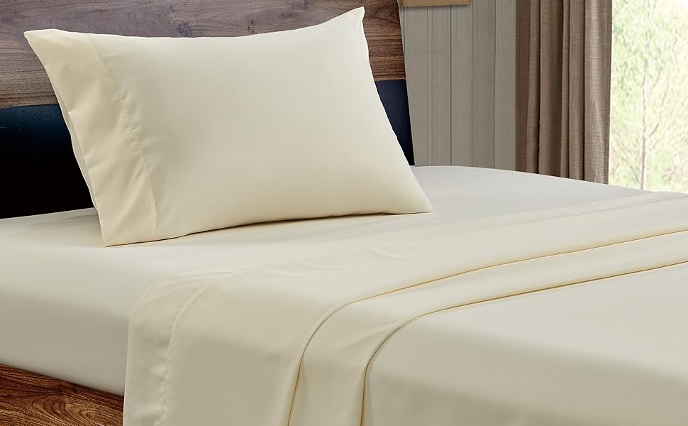 FreshCulture Twin Flat Sheets Only, Pack of 6, Soft Microfiber Bedding Sheets for