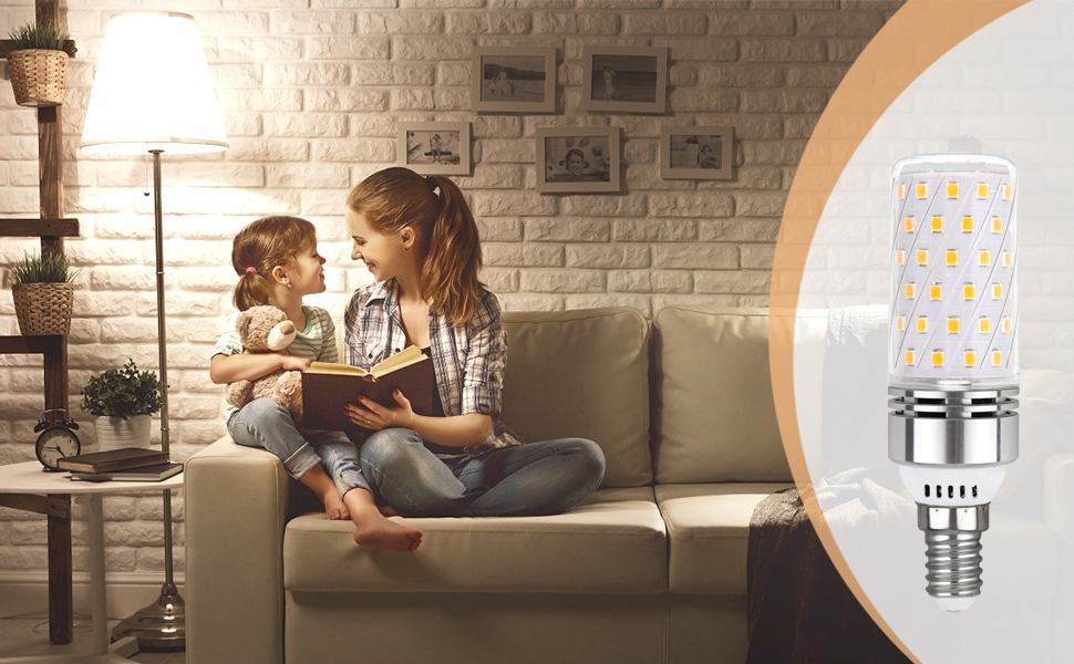 Ampoule E14 Mais LED 12W Blanc Neutre 4000K, 1450LM, Équivalent Halogène E14 100W, 360° Lumiere