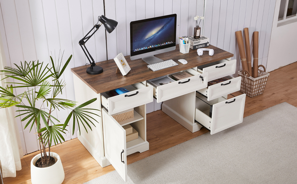 Farmhouse Executive Desk 