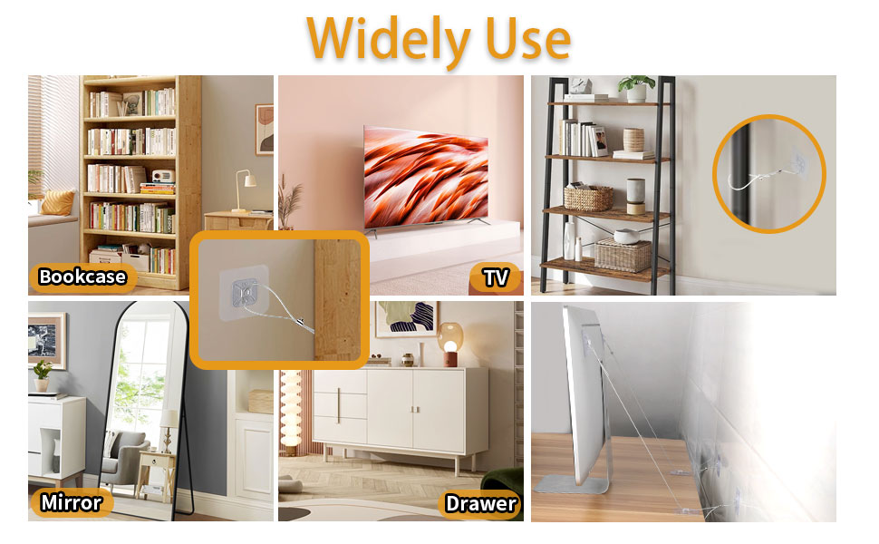 Adjustable TV Safety Stainless Straps