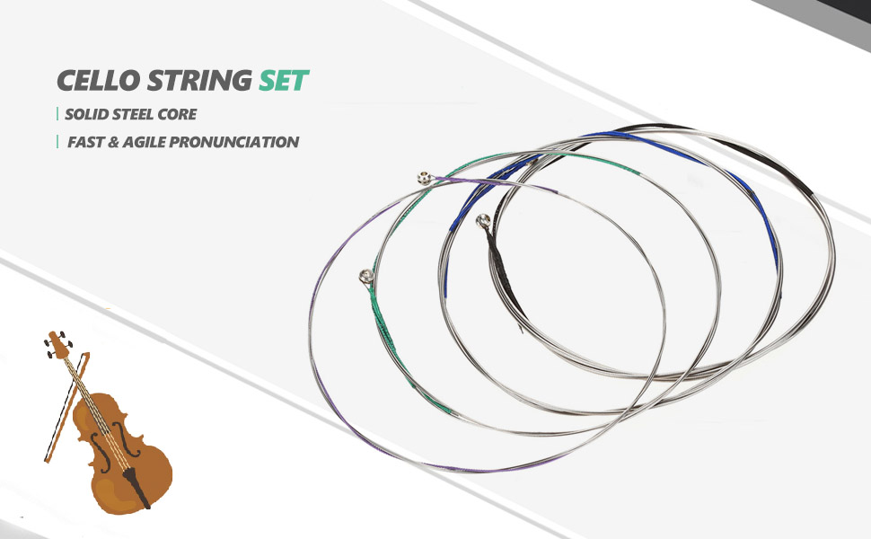 Cello String Set Professional Steel Wire Cello String Cello