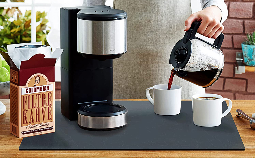 Dricar Draining Mat, Super Absorbent Kitchen Sink Drainer Mat, Quick