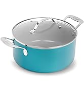 GOTHAM STEEL Ocean 5-Quart Stock Pot with Ultra Durable Diamond Coating-Oven & Dishwasher Safe, 1...