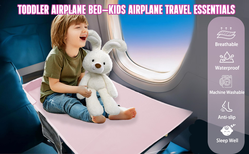 FOTN Toddler Airplane Bed, Airplane Seat Extender for Kids
