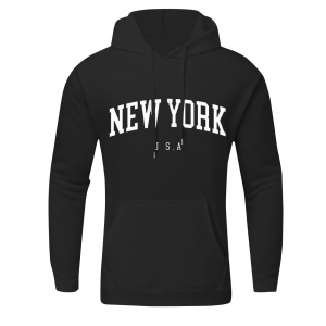 JYJXFD Hoodies for Men Casual New York Tops Hooded Long
