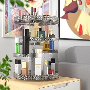 spinning makeup organizer