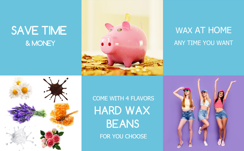 4 Flavors of wax bean with ZHENREN wax pot