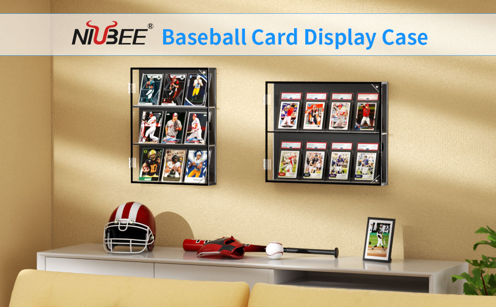 NIUBEE Acrylic Baseball Card Display Case, Sports Card