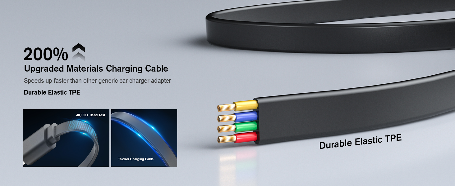 Retractable Car Charger 4 in 1 Fast Charging Adapter 