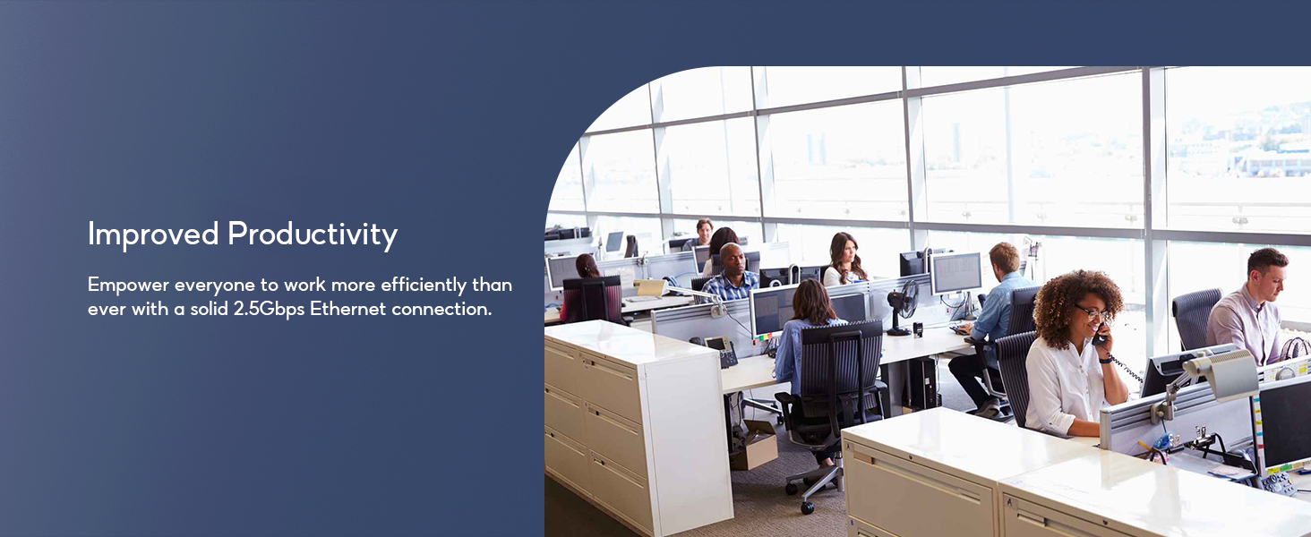 Office environment, illustrating improved productivity
