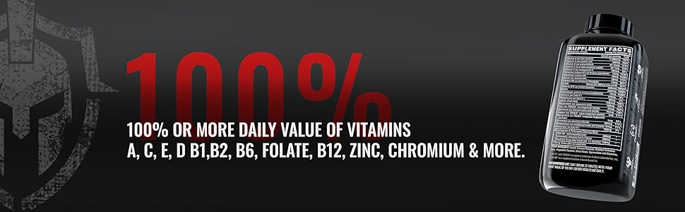 vitamin c, vitamin b complex, b12, zinc chromium daily multivitamin