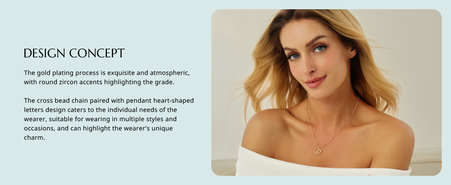 Cicy Bell Dainty Letter Pendant Necklace