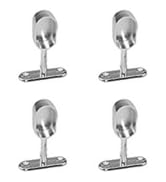 INCREWAY Closet Rod Support, 4Pcs Zinc Alloy Oval Wardrobe Rail Rod End Bracket for Cabinet Wardr...