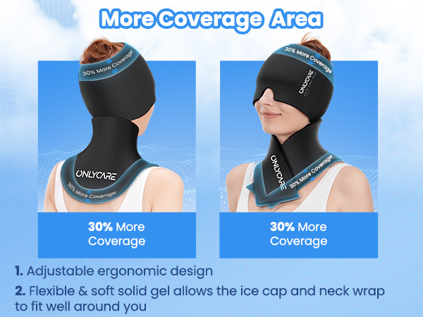 Migraine Relief Cap and Neck Ice Pack Wrap Gel Set