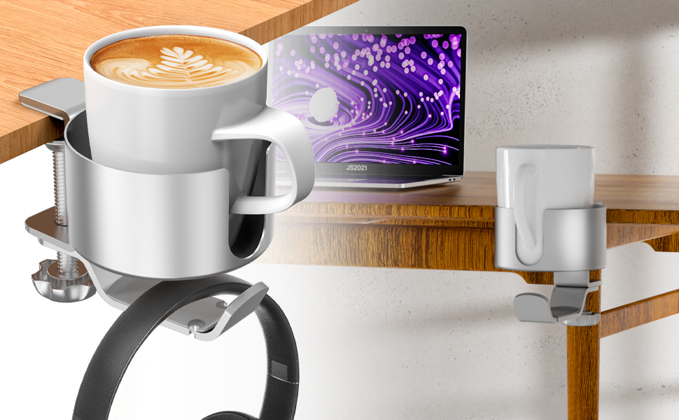 Desk Cup Holder, OOKUU 2 in 1 Desk Cup Holder with