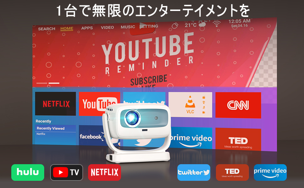 Amazon.co.jp: Dancieya 小型プロジェクター 180°回転 天井投影