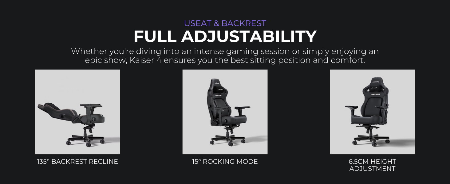 kaiser 3 comfy gaming chair for adults black anda seat playstation speakers gamming gmaing chait