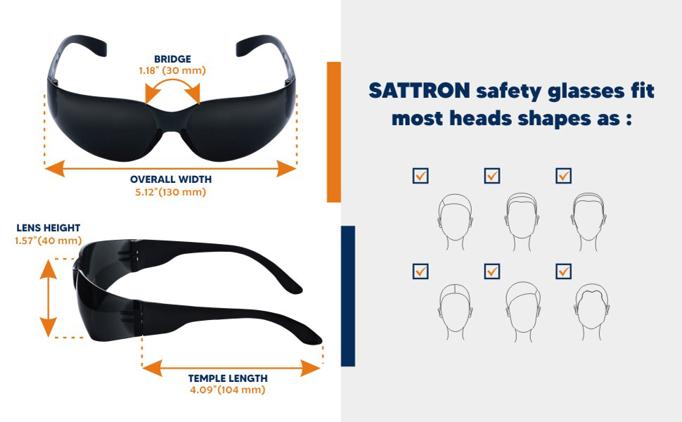 100 Pack of Tinted Safety Glasses, Scratch & Impact Resistant