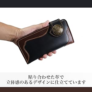 Amazon | [Sasical] バイカーズウォレット 長財布 ライダース