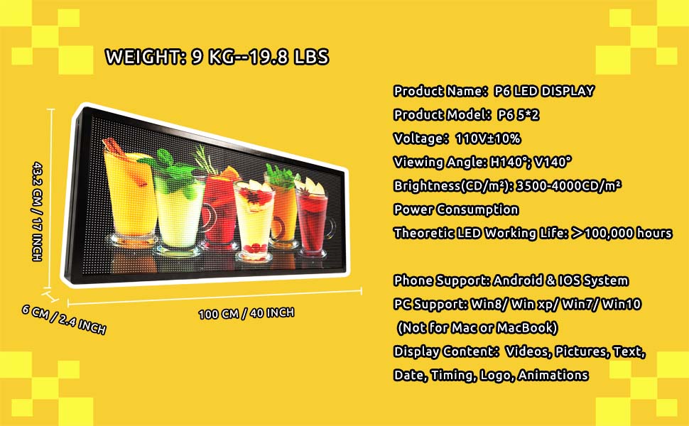 P6 Programmable Led Sign Support Images & Video, WIFI