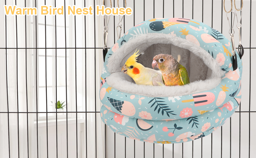 Reshiho Bird Nest House Winter Warm Bird Bed Hanging