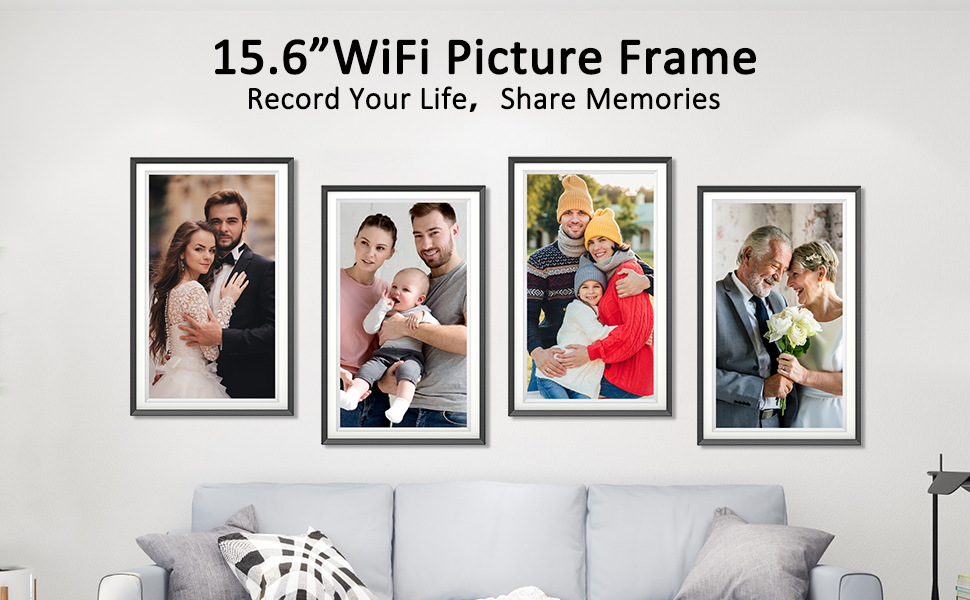 SAMMIX Digital Picture Frame,15.6 Inch 32GB Large WiFi