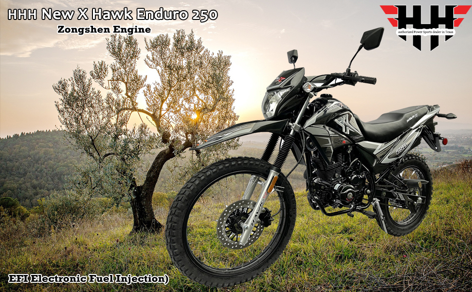 Amazon.com: HHH Upgraded Xhawk Enduro 250cc Scooter Motorcycle RPS