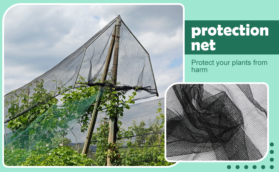 2 Packs Insect Bird Barrier Garden Mesh Netting 3x1.7M Mosquito