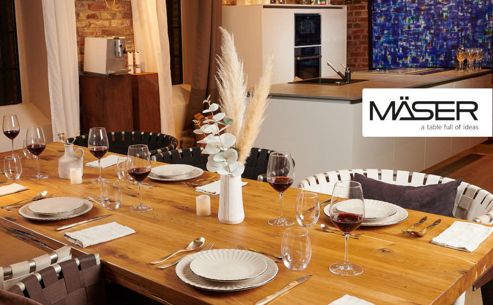 MÄSER 931967 Series Osita Retro Dinner Service for 6 People in Creamy