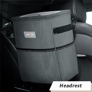 hang car trash can on headrest