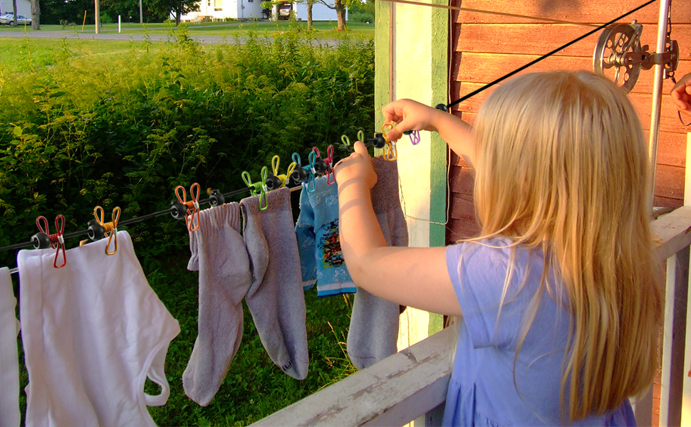Retractable Portable Washing Lines, Retractable Clothesline for Travel