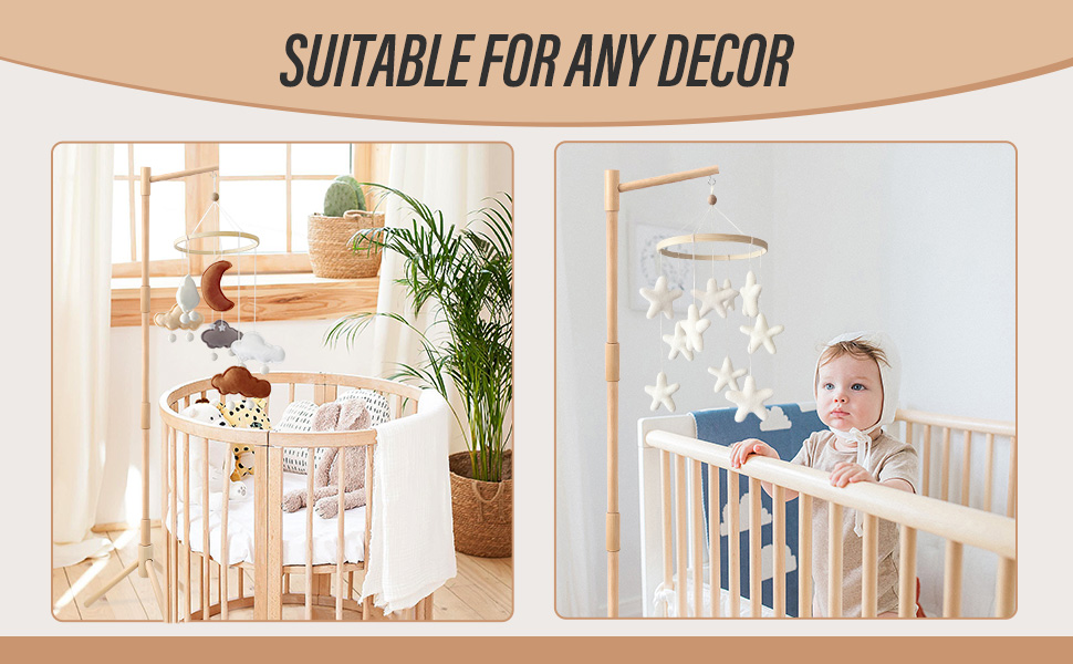 Floor Standing Crib Mobile Arm 57.8 Inch Mobile Arm for