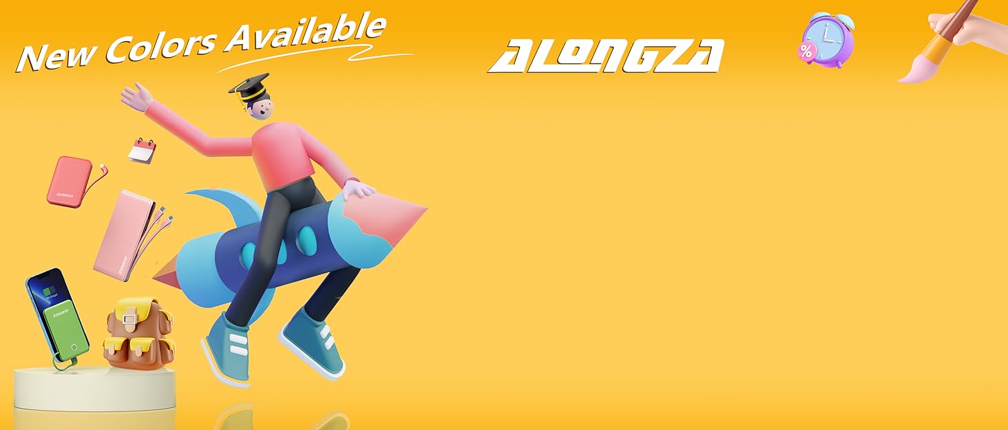 alongza power bank portable phone charger small battery pack travel charger