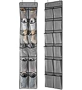 KEEPJOY Over The Door Shoe Organizer 2 Pack,Mesh Pockets Hanging Shoe Rack Over The Door,Shoe Sto...