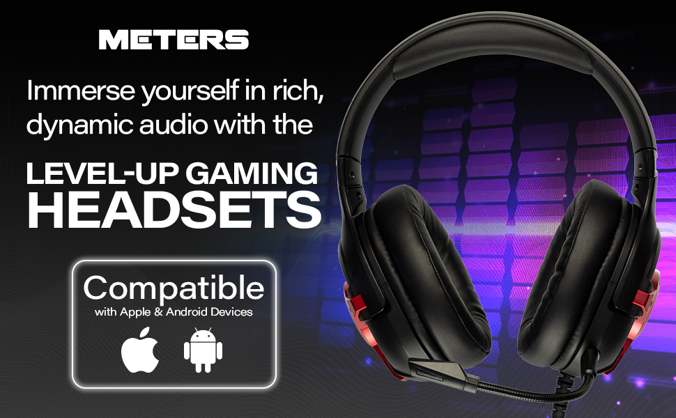 Amazon.com: Meters Level-Up Gaming Headsets with RGB VU