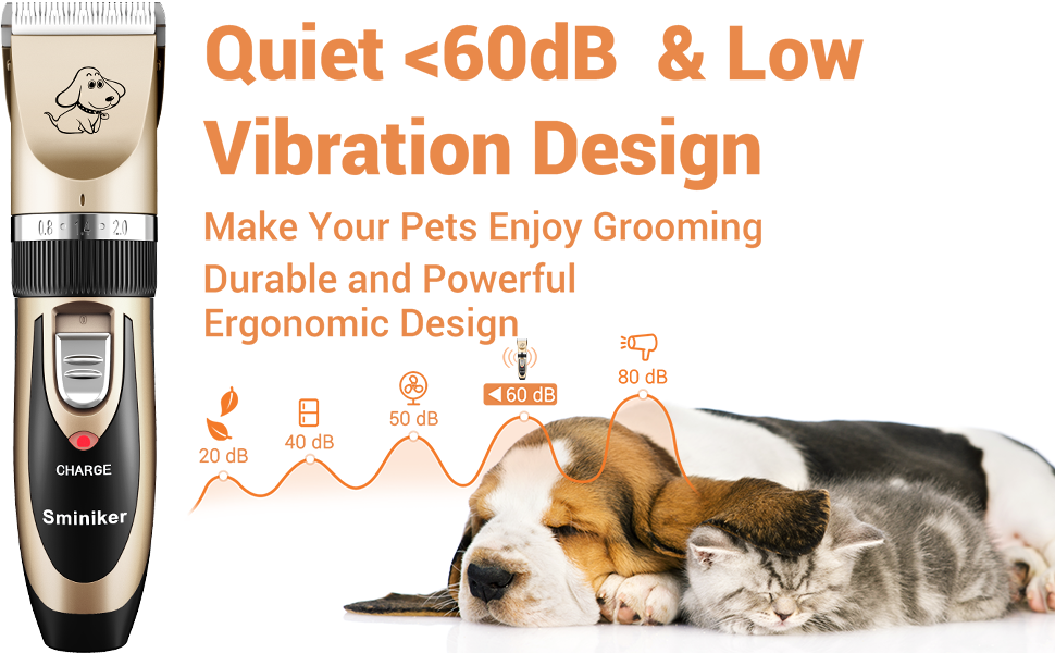 Sminiker Professional Rechargeable Cordless Dogs Cats Horse