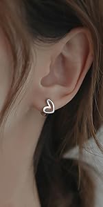 love heart hoop earrings