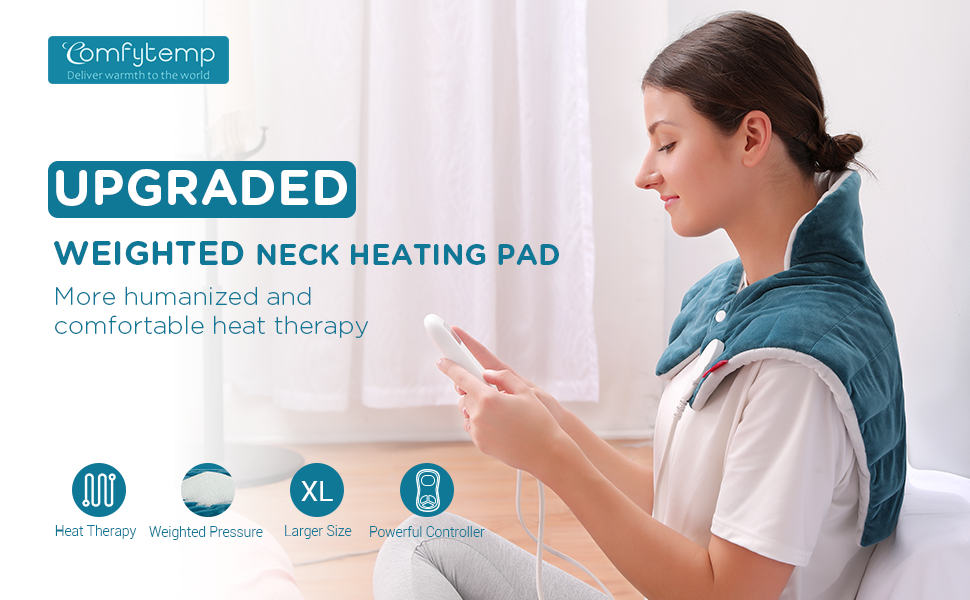 Weighted Heating Pad for Neck and Shoulders, Comfytemp 2