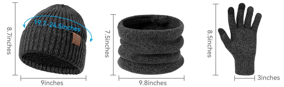 knit hat scarf and gloves set